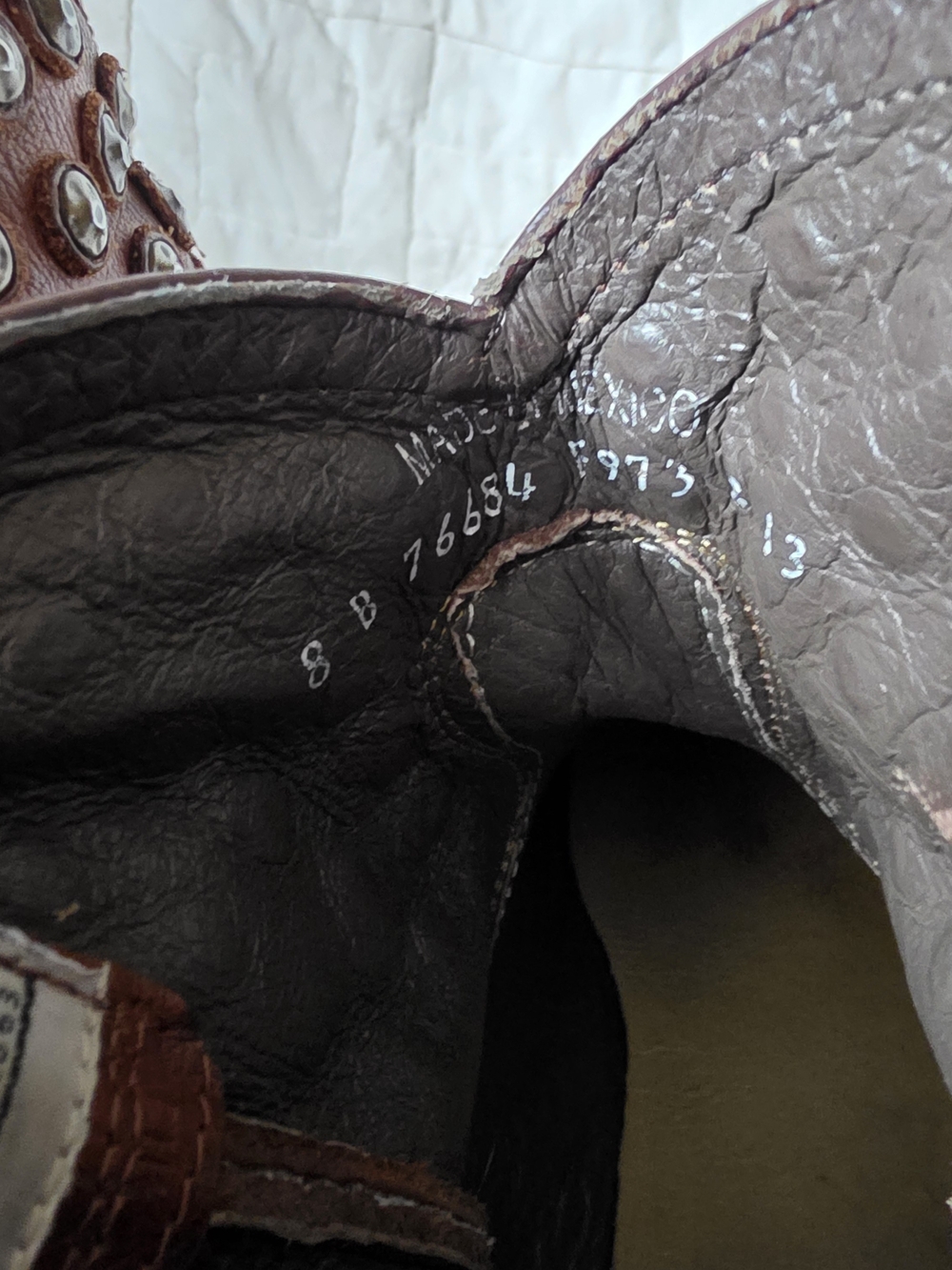 Frye Brown Leather Studded Ankle Boots - Picture 5 of 6